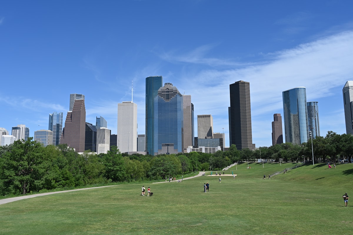 Houston, Texas skyline on a sunny day