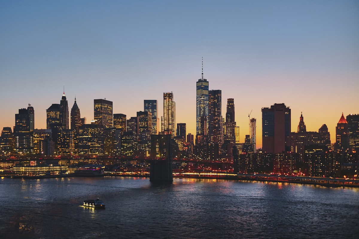 Brooklyn Bridge and the Manhattan skyline