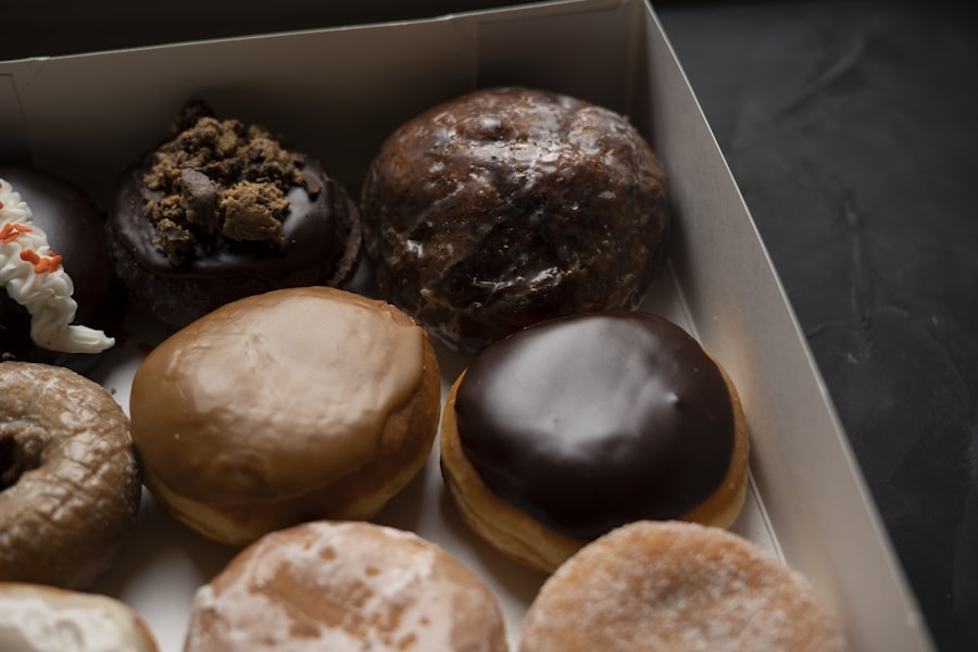 Office Birthday Box — open box of assorted donuts to share