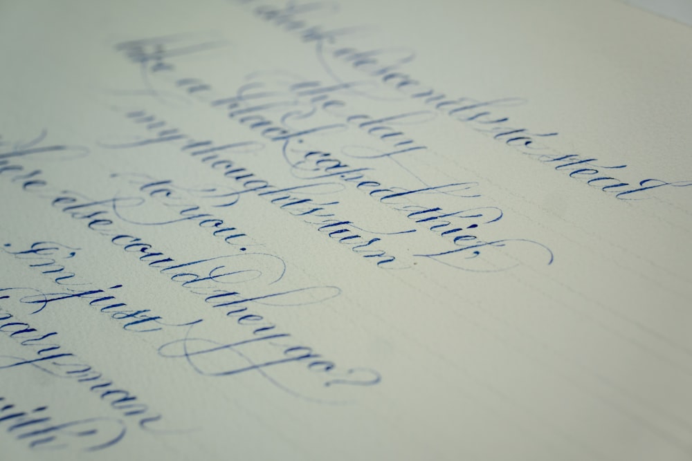 Close-up of a handwritten birthday letter